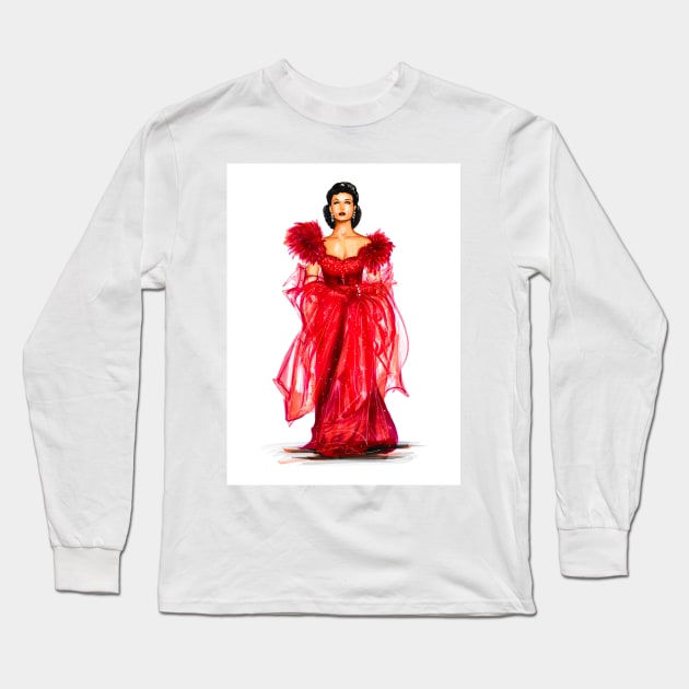 Vivien Leigh Long Sleeve T-Shirt by Svetlana Pelin